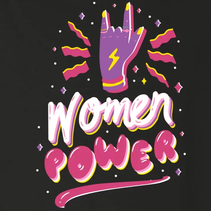 Women Power Rock Toddler Long Sleeve Shirt