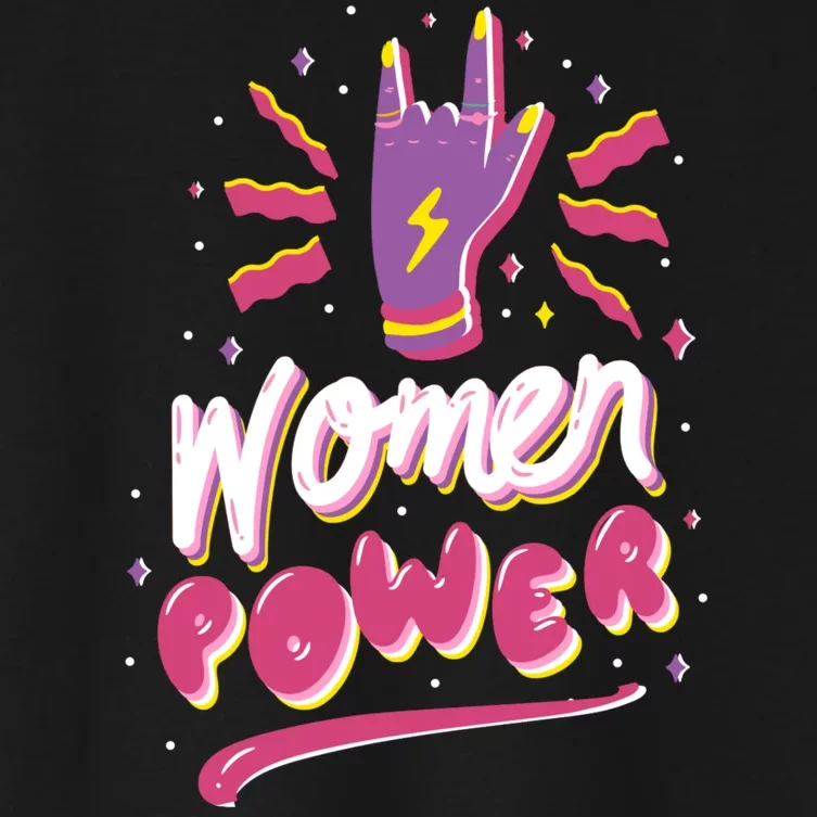 Women Power Rock Women's Crop Top Tee