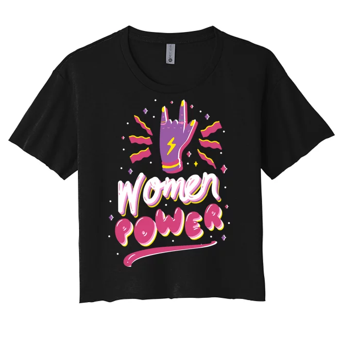 Women Power Rock Women's Crop Top Tee