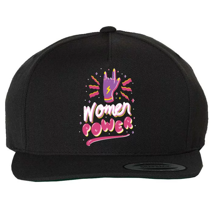 Women Power Rock Wool Snapback Cap