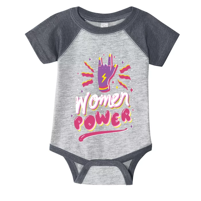 Women Power Rock Infant Baby Jersey Bodysuit