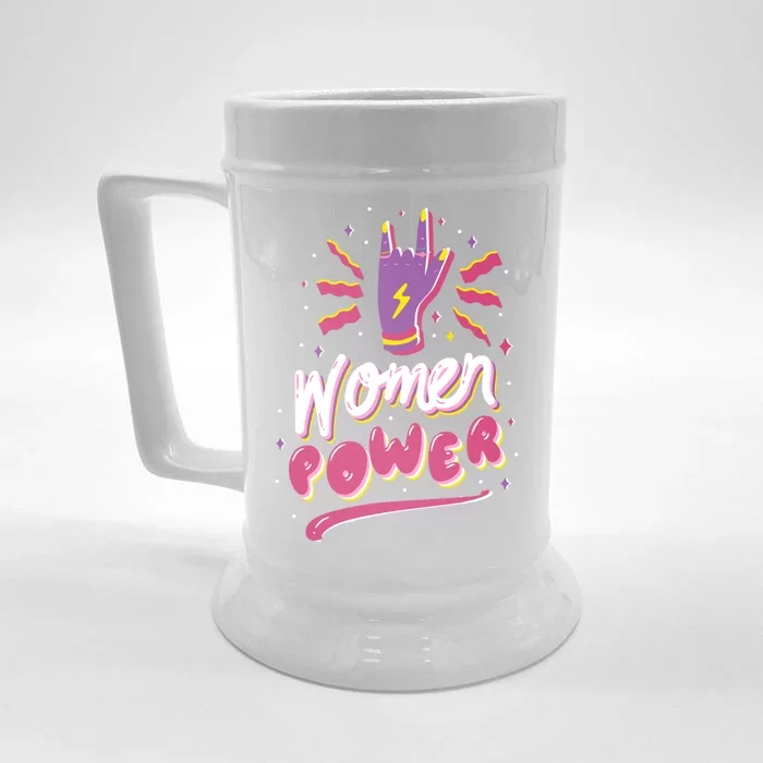 Women Power Rock Front & Back Beer Stein