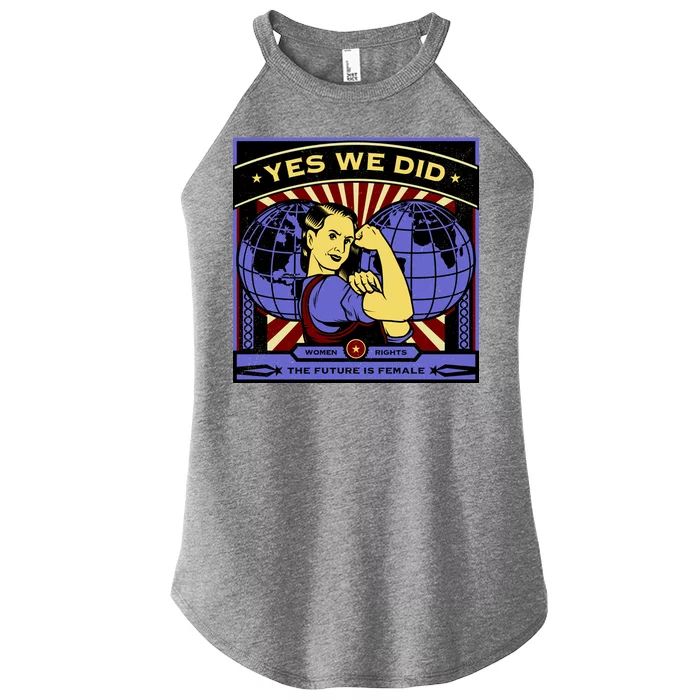 Women Rights - Yes We Did Resist Vintage Women’s Perfect Tri Rocker Tank