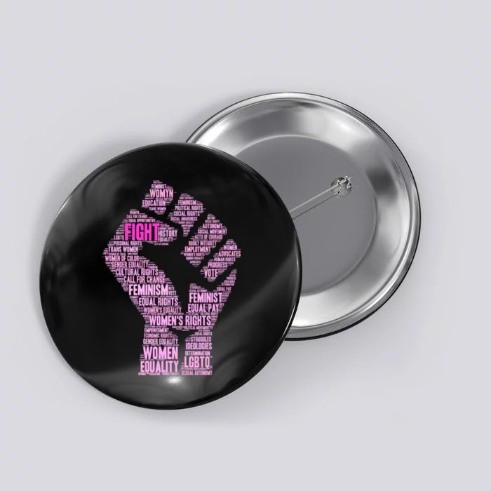 Women's March Equality Fist Mash Up Button