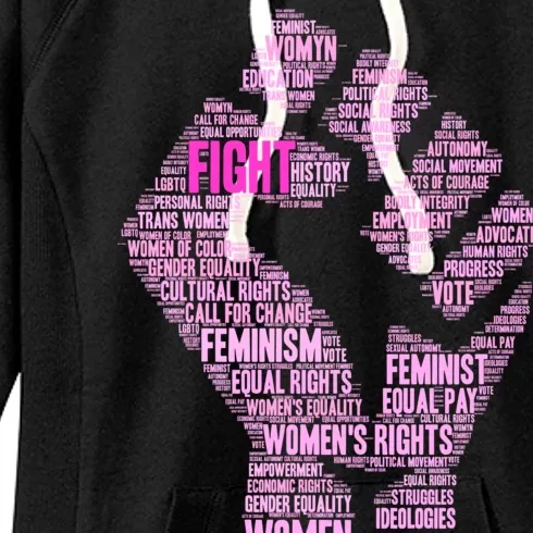 Women's March Equality Fist Mash Up Women's Fleece Hoodie