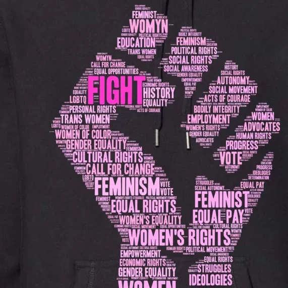 Women's March Equality Fist Mash Up Premium Hoodie