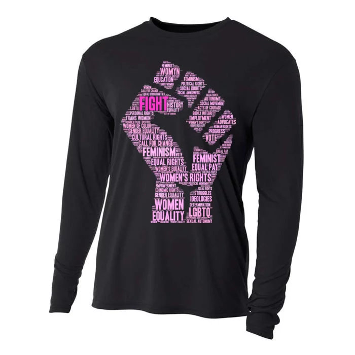 Women's March Equality Fist Mash Up Cooling Performance Long Sleeve Crew