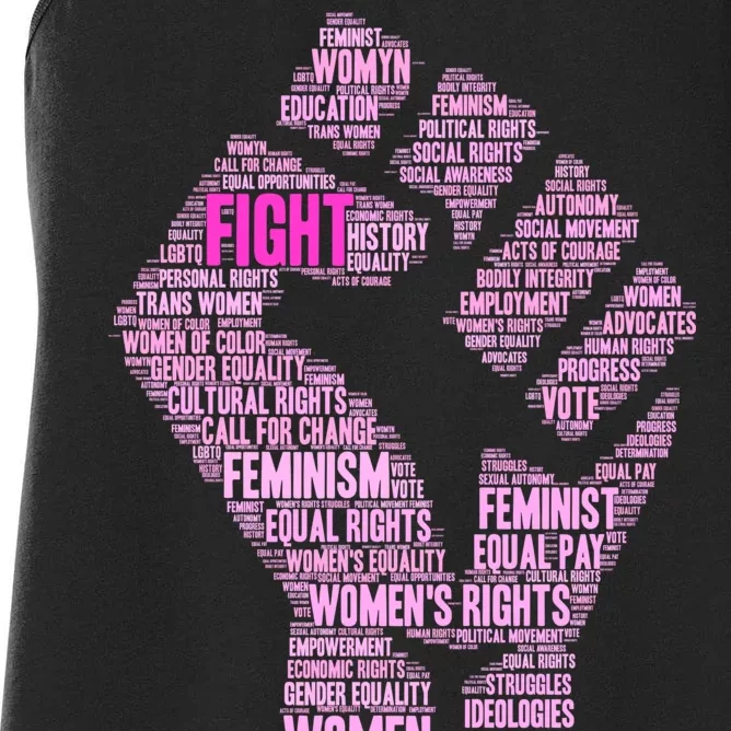 Women's March Equality Fist Mash Up Women's Racerback Tank