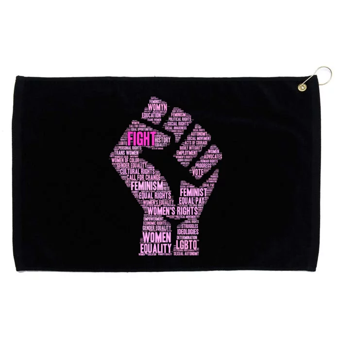 Women's March Equality Fist Mash Up Grommeted Golf Towel