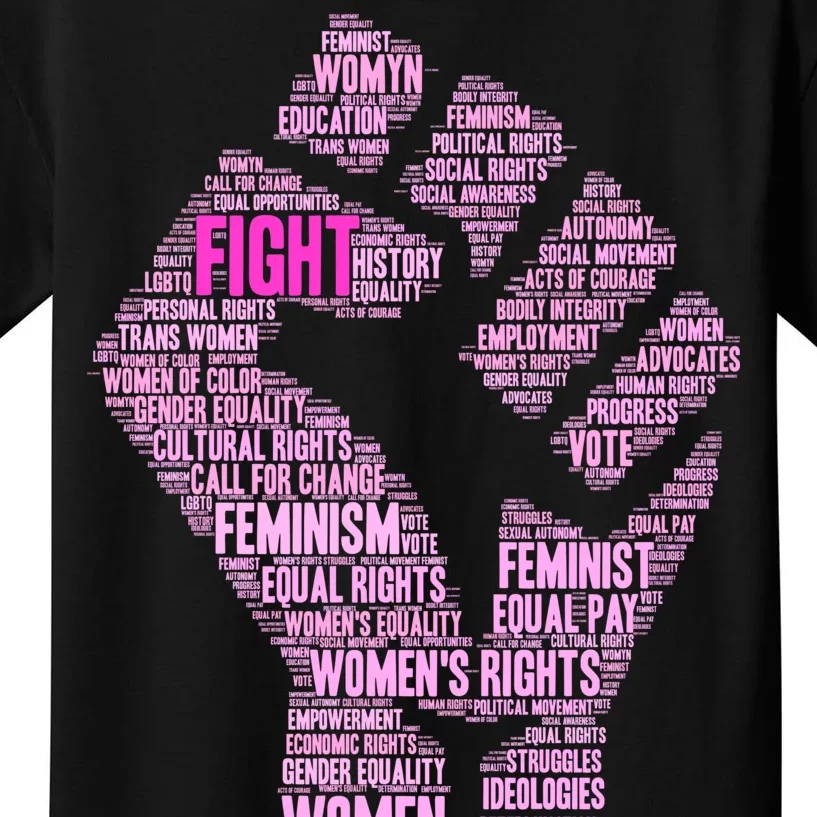 Women's March Equality Fist Mash Up Kids T-Shirt