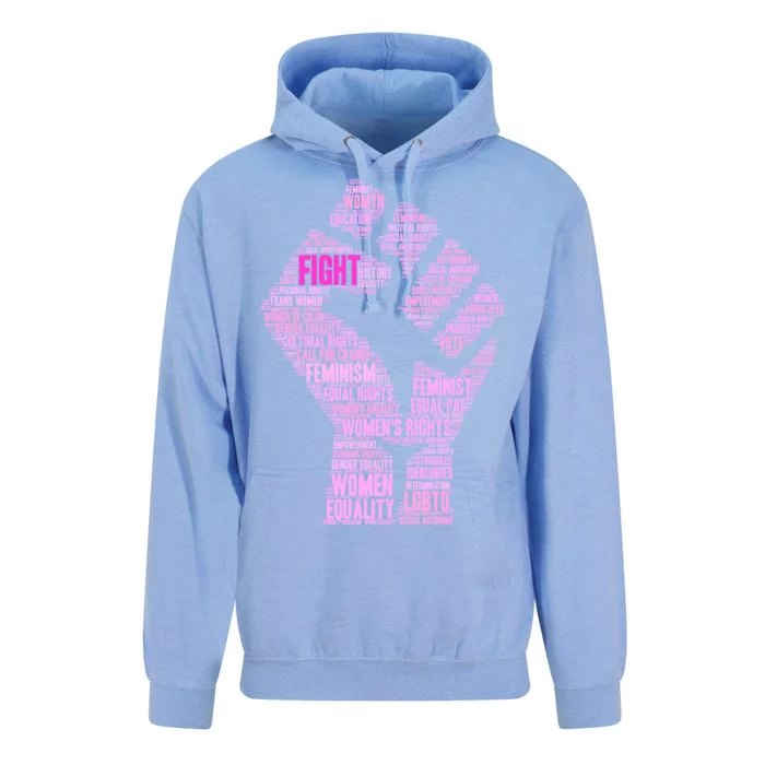 Women's March Equality Fist Mash Up Unisex Surf Hoodie