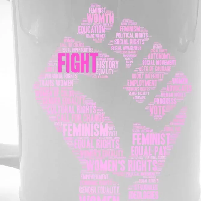 Women's March Equality Fist Mash Up Front & Back Beer Stein