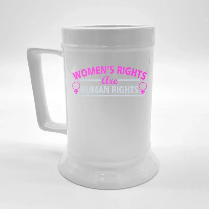 Women's Rights Are Human Rights Front & Back Beer Stein