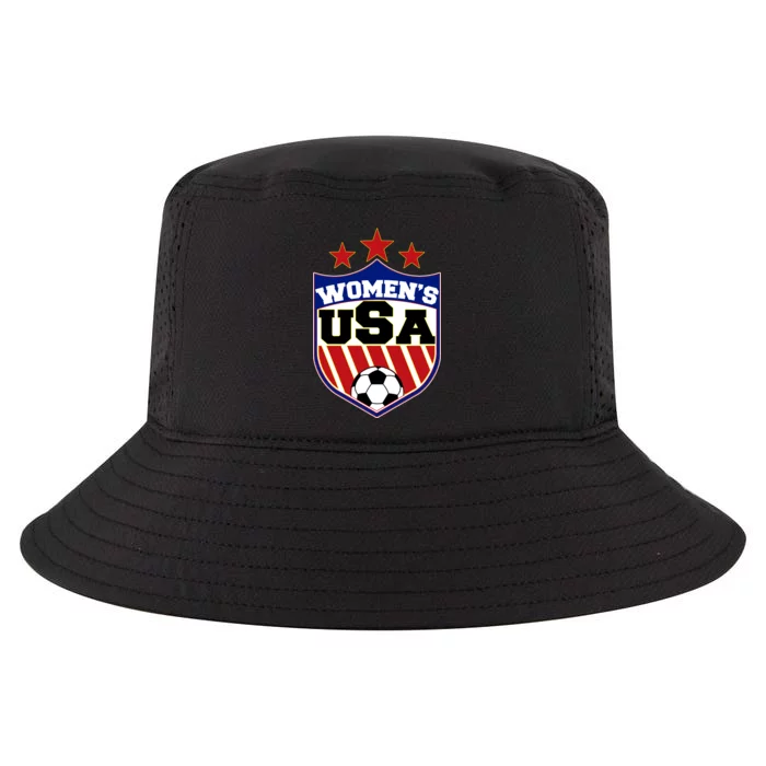 Womens Soccer USA Emblem Cool Comfort Performance Bucket Hat