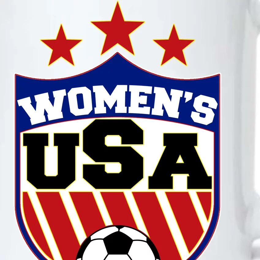 Womens Soccer USA Emblem Black Color Changing Mug