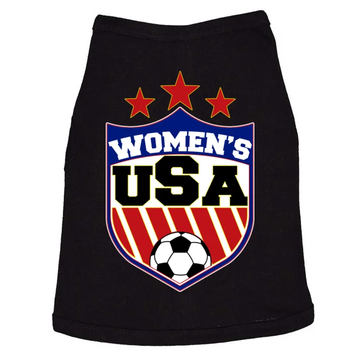 Womens Soccer USA Emblem Doggie Tank