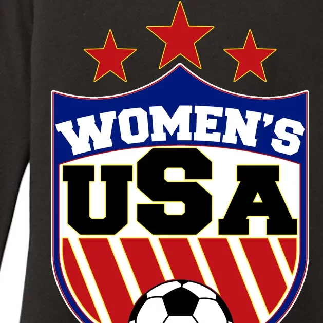 Womens Soccer USA Emblem Womens CVC Long Sleeve Shirt