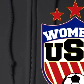 Womens Soccer USA Emblem Full Zip Hoodie