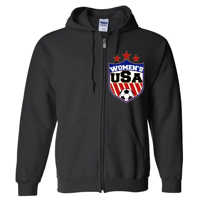 Womens Soccer USA Emblem Full Zip Hoodie