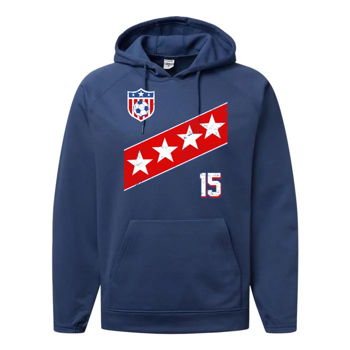 Women's US Soccer Jersey Performance Fleece Hoodie