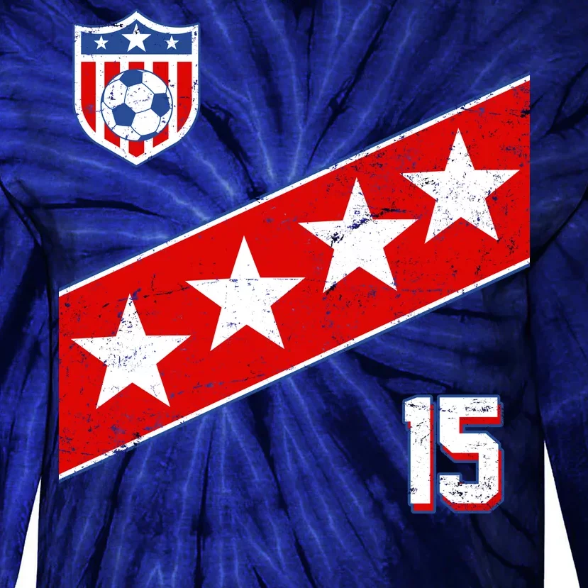 Women's US Soccer Jersey Tie-Dye Long Sleeve Shirt