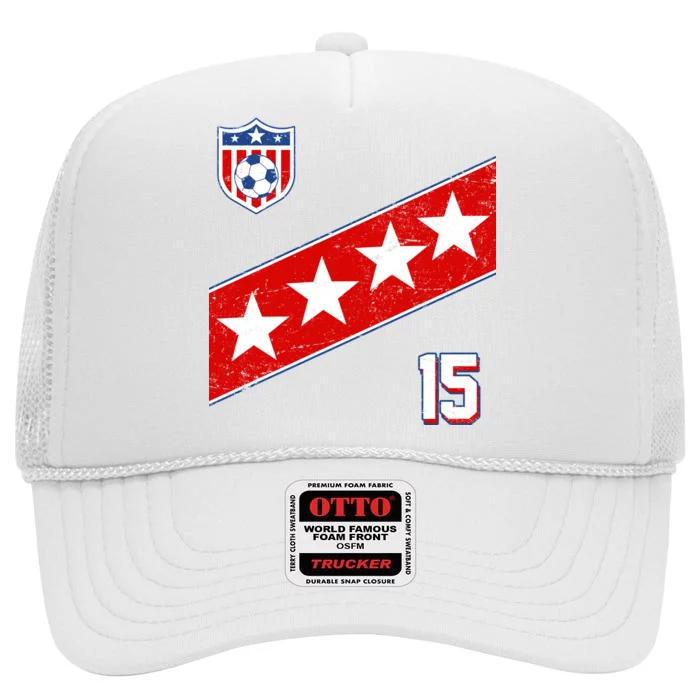 Women's US Soccer Jersey High Crown Mesh Trucker Hat