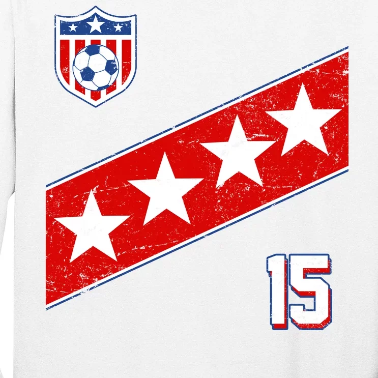 TeeShirtPalace Women's US Soccer Jersey Long Sleeve Shirt