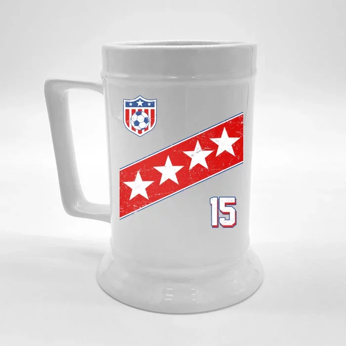 Women's US Soccer Jersey Front & Back Beer Stein