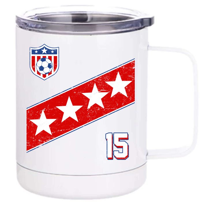 Women's US Soccer Jersey Front & Back 12oz Stainless Steel Tumbler Cup