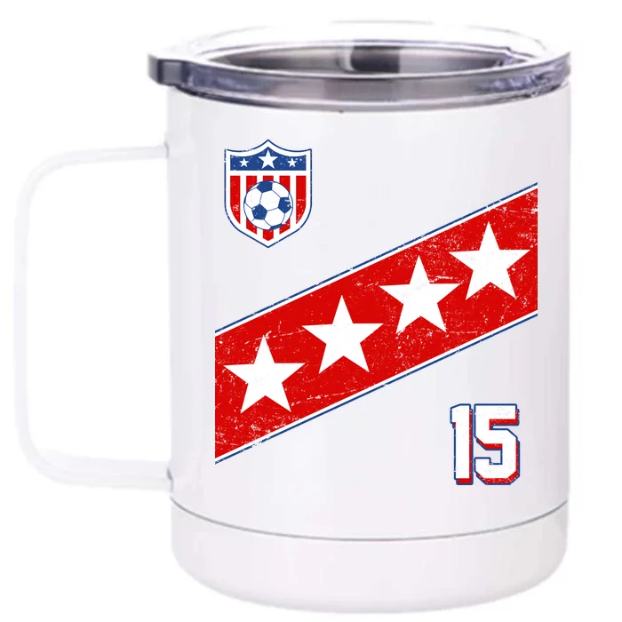 Women's US Soccer Jersey Front & Back 12oz Stainless Steel Tumbler Cup