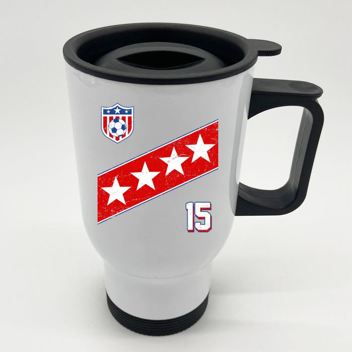 Women's US Soccer Jersey Front & Back Stainless Steel Travel Mug