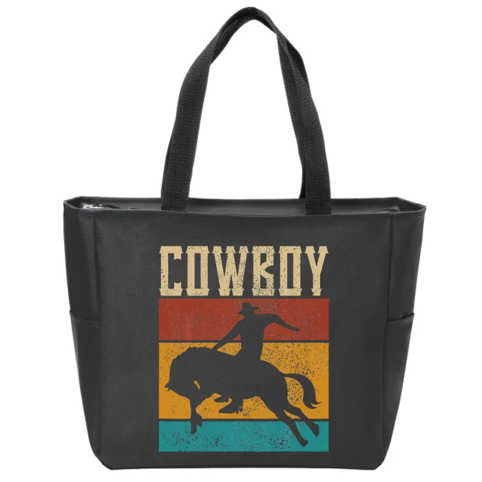 Western Outfits Nashville Country Rodeo Cowboy Zip Tote Bag