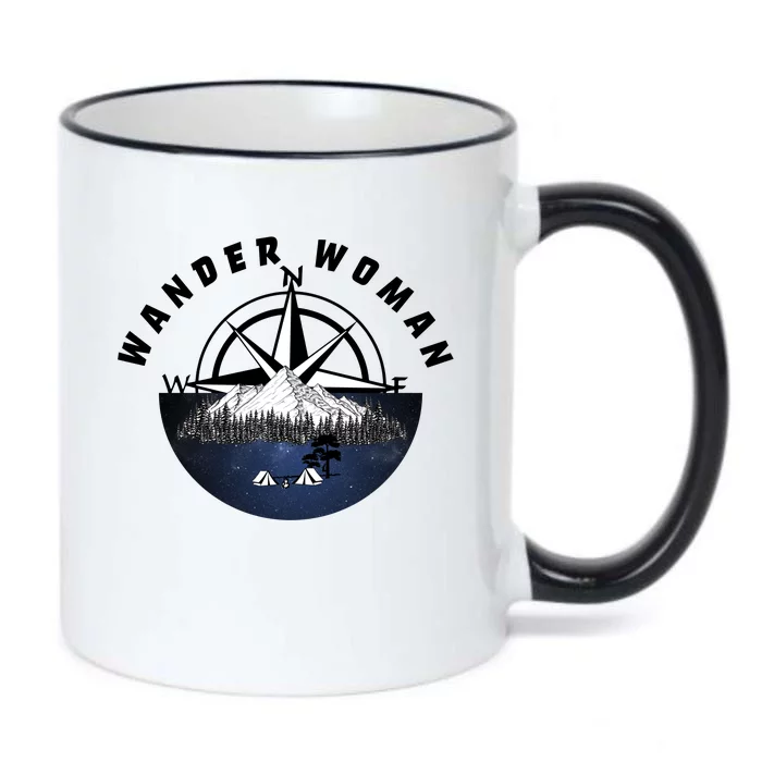 Wondar Woman Outdoors Camping Wonderer Black Color Changing Mug