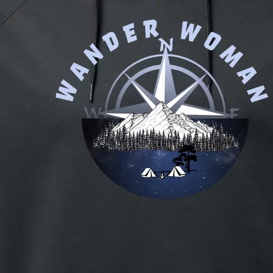 Wondar Woman Outdoors Camping Wonderer Performance Fleece Hoodie