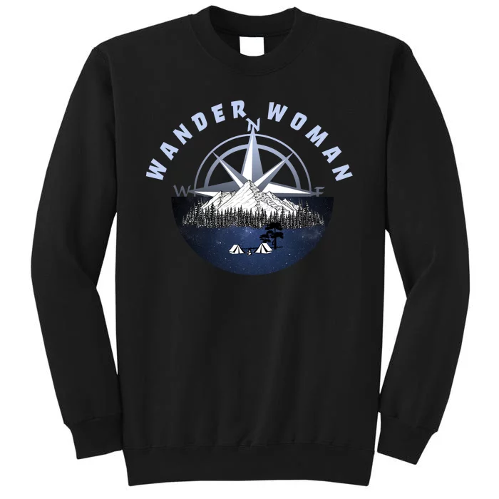 Wondar Woman Outdoors Camping Wonderer Tall Sweatshirt