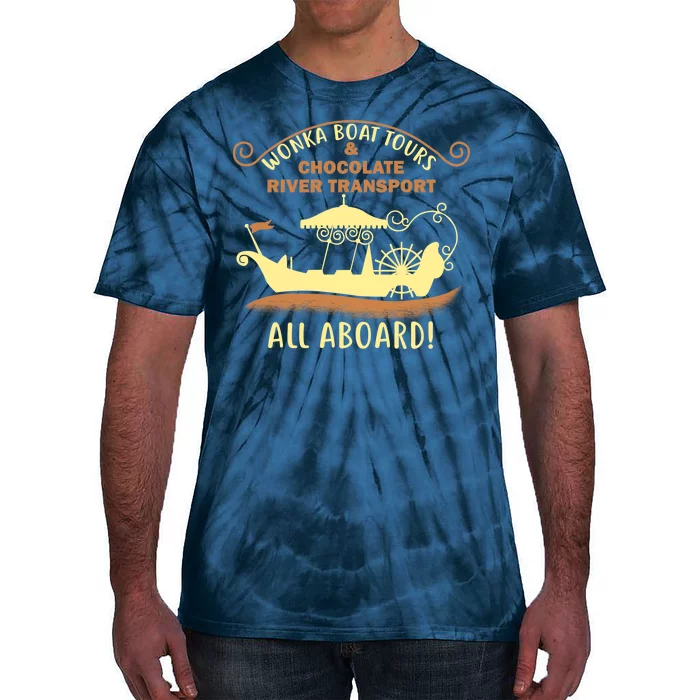 Wonka Boat Chocolate Tours All Aboard Tie-Dye T-Shirt