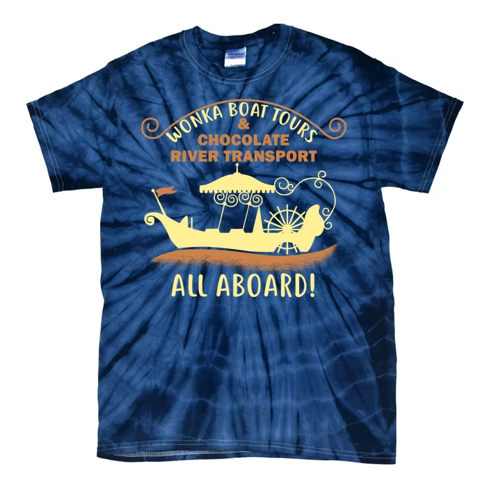 Wonka Boat Chocolate Tours All Aboard Tie-Dye T-Shirt