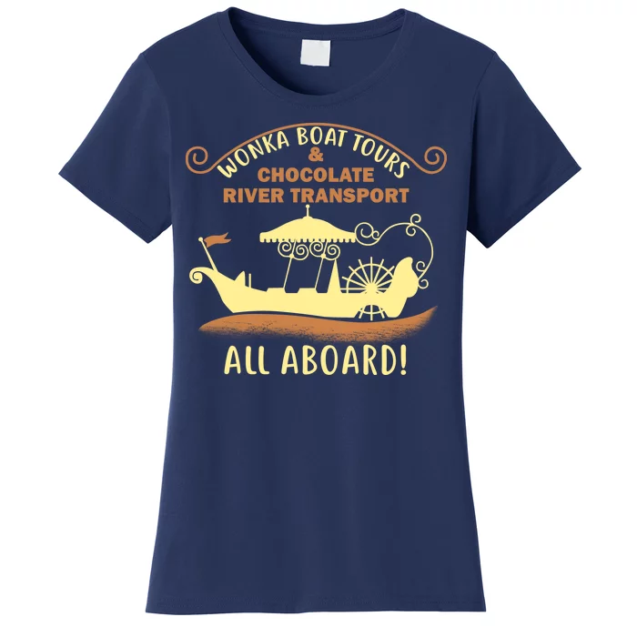 Wonka Boat Chocolate Tours All Aboard Women's T-Shirt