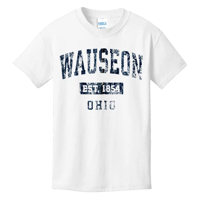 Wauseon Ohio OH Vintage Athletic Sports Kids T-Shirt