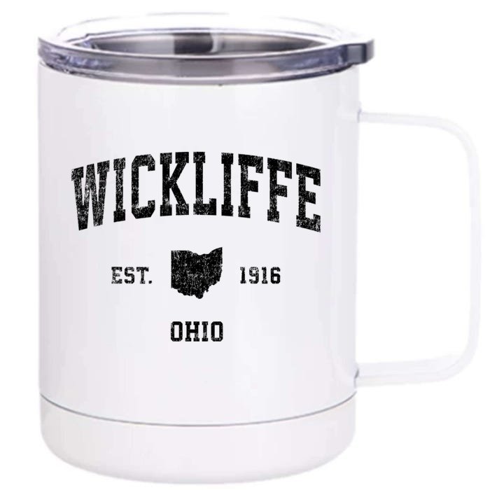 Wickliffe Ohio Oh Vintage Established Sports Design Front & Back 12oz Stainless Steel Tumbler Cup