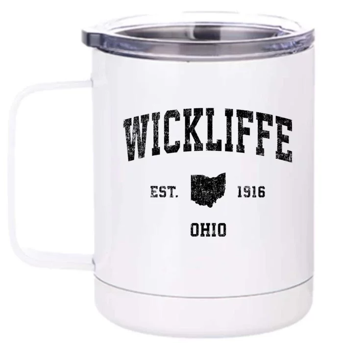 Wickliffe Ohio Oh Vintage Established Sports Design Front & Back 12oz Stainless Steel Tumbler Cup