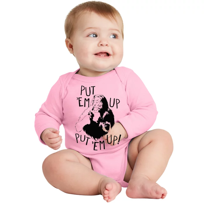 Wizard Of Oz Cowardly Lion Put Em Up Baby Long Sleeve Bodysuit