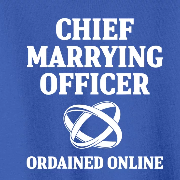 Wedding Officiant Officer Internet Ordained Minister Gift Toddler T-Shirt