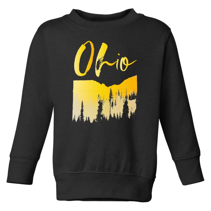 Woods Of O.H.I.O State Of Ohio B.U.C.K.E.Y.E State Toddler Sweatshirt