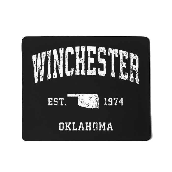 Winchester Oklahoma Ok Vintage Athletic Sports Design Mousepad