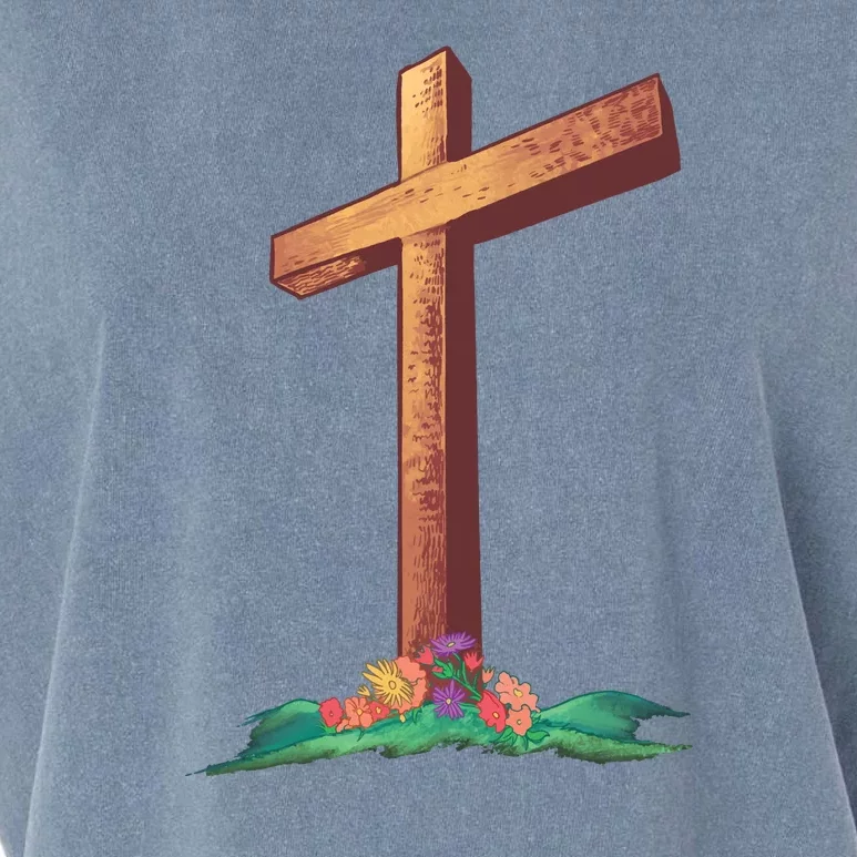 Wooden Cross Garment-Dyed Women's Muscle Tee