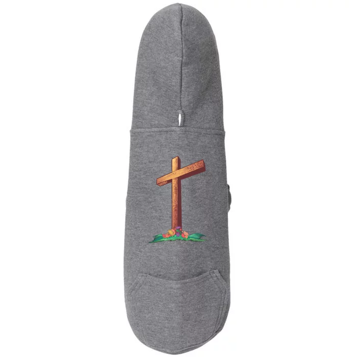 Wooden Cross Doggie 3-End Fleece Hoodie