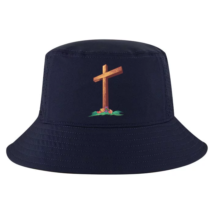 Wooden Cross Cool Comfort Performance Bucket Hat