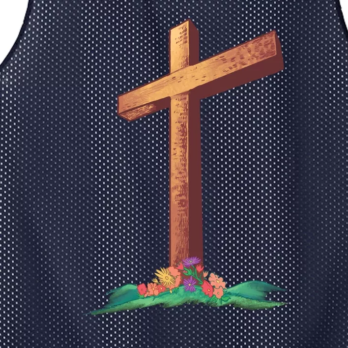 Wooden Cross Mesh Reversible Basketball Jersey Tank