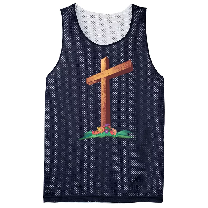 Wooden Cross Mesh Reversible Basketball Jersey Tank